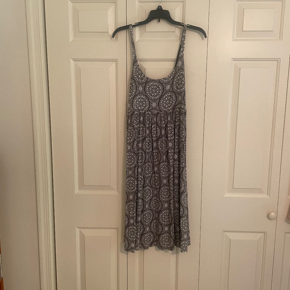 Brown and white sundress